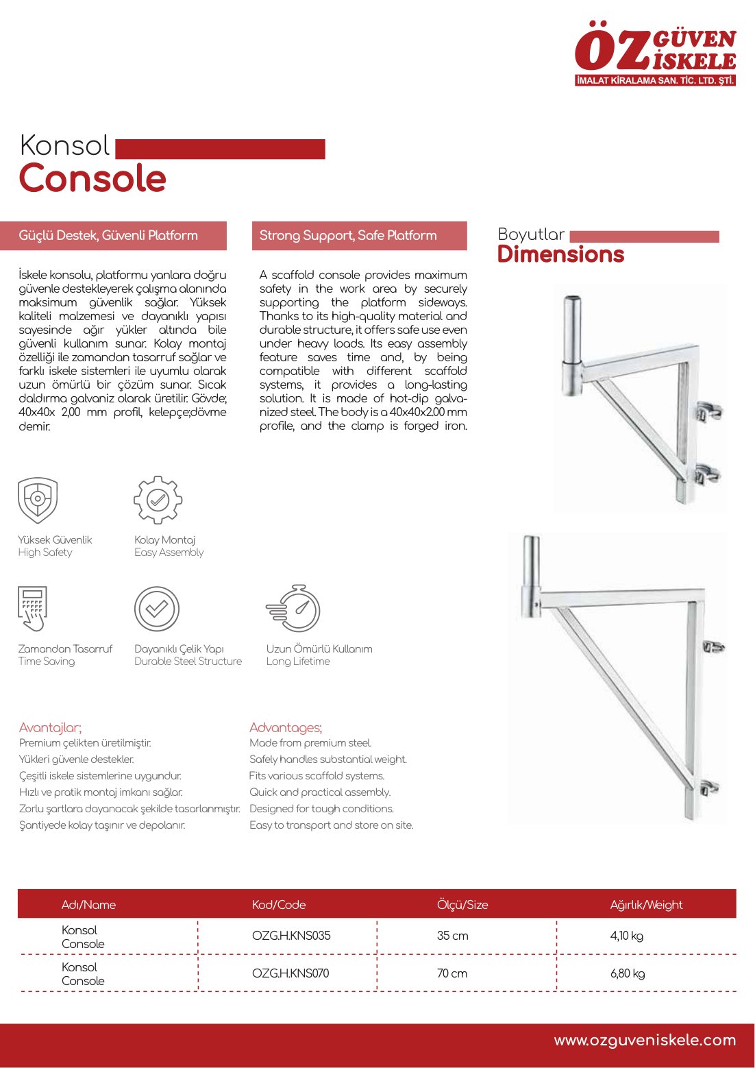 Konsol katalog sayfası